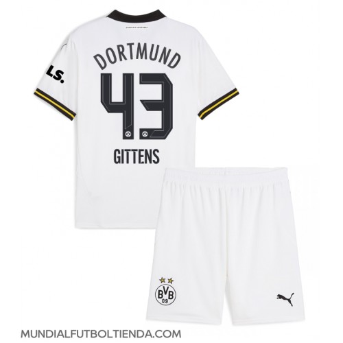 Camiseta Borussia Dortmund Jamie Bynoe-Gittens #43 Tercera Equipación Replica 2024-25 para niños mangas cortas (+ Pantalones cortos)